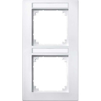 Merten Rahmen zwei fach beschriftbar senkrecht weiß, Retail