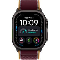 Apple Watch Ultra 4, Smartwatch Titan schwarz, 49 mm, Trail Loop Burgunder S/M, Cellular