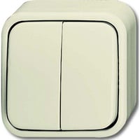 Busch-Jaeger Serienschalter 2601/5 Aufputzglas weiß, Retail