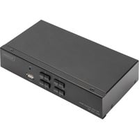 Digitus KVM Switch DispalyPort 4x1, KVM-Switch schwarz
