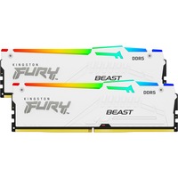 Kingston FURY DIMM 32 GB DDR5-6800 (2x 16 GB) Dual-Kit, Arbeitsspeicher weiß, KF568C34BWAK2-32, FURY Beast RGB, INTEL XMP
