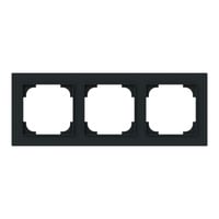 Busch-Jaeger Abdeckrahmen 3-fach schwarz, Retail