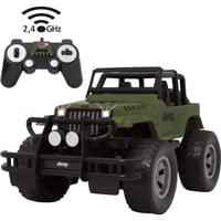 Jamara Deluxe Car Series - Jeep Wrangler Rubicon, RC olivgrün, Maßstab 1:14, 2,4 GHz