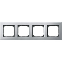 Merten Metallrahmen vierfach für waagerecht und senkrecht Montage Retail