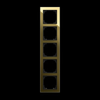 0 Abdeckrahmen fünffach, Abdeckung gold, Retail