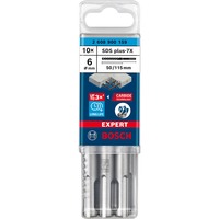 Bosch Professional EXPERT Hammerbohrer SDS-plus-7X, Ø 6mm, 10 Stück Arbeitslänge 50mm