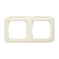 Busch-Jaeger Rahmen zwei fach waagerecht mit Sichtfenster und Beschriftungsträger weiß, Retail