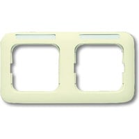 Busch-Jaeger Rahmen zwei fach waagerecht mit Sichtfenster und Beschriftungsträger weiß, Retail