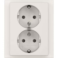 Busch-Jaeger Schutzkontakt Doppelsteckdose weiß, Retail