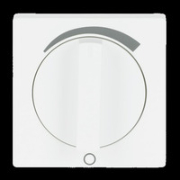 Busch-Jaeger Zentralscheibe mit Drehknopf und Aufdruck, Abdeckung weiß (matt), Retail