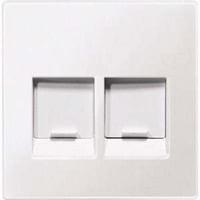 Merten Zentralplatte zweifach passend für Modular Jack weiß, Retail