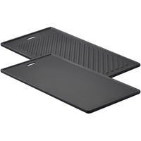 RÖSLE Wende-Grillplatte für ALLFLAME und VIDERO anthrazit, 45 cm x 24 cm