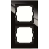 Busch-Jaeger Abdeckrahmen 2-fach, Abdeckung schwarz (glänzend), Retail