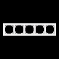 Busch-Jaeger Abdeckrahmen fünffach, Abdeckung weiß, Retail