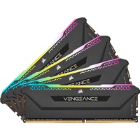 Corsair DIMM 32 GB DDR4-3600 (4x 8 GB) Quad-Kit, Arbeitsspeicher schwarz, CMH32GX4M4D3600C18, Vengeance RGB PRO SL, INTEL XMP