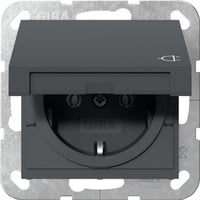 4010337094098 - Schutzkontakt-Steckdose Typ F 16 Ampere 250 Volt mit Klappdeckel System 55