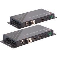 Lindy Fibre Optic HDMI Extender, HDMI Verlängerung schwarz, 300m, 18G, IR