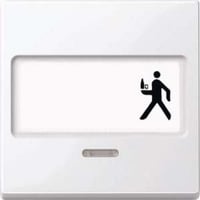 Merten Wippe Kontrast Fenster mit Schriftfeld weiß (glänzend), Retail