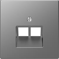 Merten Zentralplatte 2fach, Abdeckung edelstahl, Retail