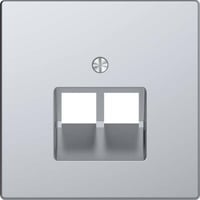 Merten Zentralplatte 2fach, Abdeckung edelstahl, Retail