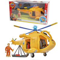 Simba Feuerwehrmann Sam Hubschrauber Wallaby II mit Figur, Spielfahrzeug