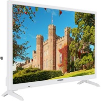 XH24J101D-W, LED-Fernseher 60 cm (24 Zoll), weiß, WXGA, Triple Tuner, DVD-Player Sichtbares Bild: 60 cm (24″) Auflösung: 1366 x 768 Pixel Format: 16:9