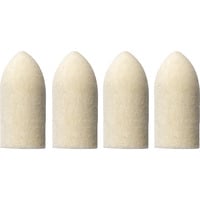 Dremel Polierspitze Ø 10 mm (422), Polierscheibe 4 Stück, Schaft Ø 3,2mm