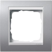 4010337074311 - Abdeckrahmen 1-fach Aluminium mit Zwischenrahmen Abdeckung