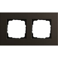 4010337109082 - Abdeckrahmen zwei fach Aluminium eloxiert Abdeckung