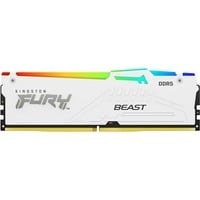 Kingston FURY DIMM 32 GB DDR5-5200 , Arbeitsspeicher weiß, KF552C40BWA-32, FURY Beast RGB, INTEL XMP