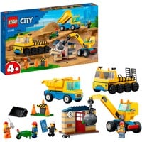 60391 City Baufahrzeuge und Kran mit Abrissbirne, Konstruktionsspielzeug Serie: City Teile: 235 -teilig Altersangabe: ab 4 Jahren Material: Kunststoff