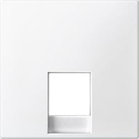 Merten Zentralplatte für RJ12 Telefonsteckdosen-Einsätze weiß, Retail