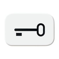 0 Tastersymbol ausschaltwippe 2525 TR-214, Schlüssel weiß, Retail