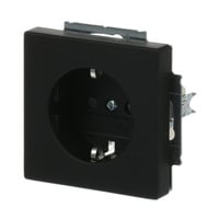 Busch-Jaeger Schutzkontakt Standard Steckdose mit erhöhtem Berührungsschutz schwarz, Retail