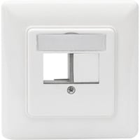 Digitus Frontplatte und Einbaurahmen für Multimedia / Keystone Module weiß