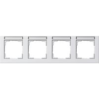 Gira Abdeckrahmen vierfach waagerecht bruchsicher, Abdeckung weiß, Retail