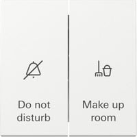 Gira Wippschalter mit Anzeige für Hotelzimmerstatus, zweifach, Unterputz weiß, Retail