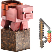 Mattel Minecraft Diamond Level Schwein, Spielfigur 14 cm