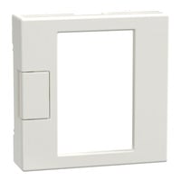 Merten Zentralplatte für Raumtemperaturregler mit Netztrennung, glänzend, Thermoplast weiß (glänzend), Retail