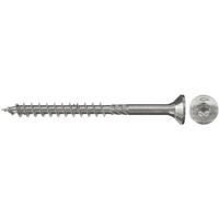 fischer Spanplattenschraube PowerFast 6,0x50 Senkkopf TX 200 Stück, mit Teilgewinde, Edelstahl A2