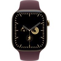 Apple Watch Series 12, Smartwatch Titan Gold, 46 mm, Sportarmband Burgund S/M, Cellular