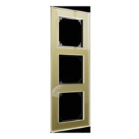 Merten Echtglasrahmen dreifach gold, Retail