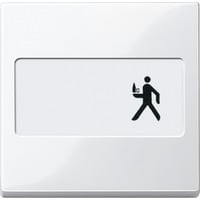 Merten Wippe mit Schriftfeld, einteilige Wippe, geeignet für Schalter und Taster, Typ 432319 weiß (glänzend), Retail