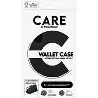 PanzerGlass Wallet Case mit Kickstand, Handyhülle schwarz, Samsung Galaxy S25