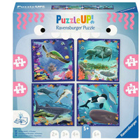 Ravensburger Puzzle UP! - Meerestiere 64, 72, 81 und 90 Teile