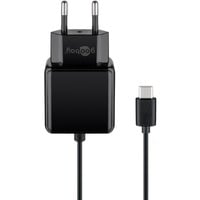 goobay Ladegerät mit 1,5m USB-C Anschlusskabel 3,0A (15W) schwarz