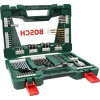 Bosch Heimwerken & Garten V-Line TiN-Bohrer- und Bit-Set, 83-teilig, Bohrer- & Bit-Satz grün, mit Rollgabelschlüssel