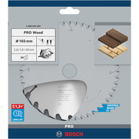 Bosch Professional PRO Wood Kreissägeblatt, Ø 165mm, 24Z Bohrung 30mm, für Handkreissägen