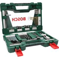 Bosch V-Line TiN-Bohrer- und Bit-Set, 83-teilig, Bohrer- & Bit-Satz grün, mit Rollgabelschlüssel