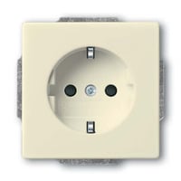 Busch-Jaeger Schutzkontakt Steckdosen-Einsatz mit erhöhtem Berührungsschutz weiß, Retail